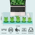 thumbnail image 2 of Kawaii Frog Mouse Pad XL, Frog Extended Large Gaming Mouse Pad for Desk, Green Anime Mouse Pad Cartoon, Cute Frog Mousepad, Long Big Mouse Mat, Frog Gifts Decor Stuff Accessories, 31.5 X 11.8 Inch, 2 of 5