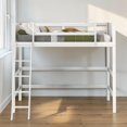 thumbnail image 2 of Tcbosik Twin Size Loft Bed with Ladder, Wood Bed Frame with Full Length Guardrail, Easy Assembly, White, 2 of 9