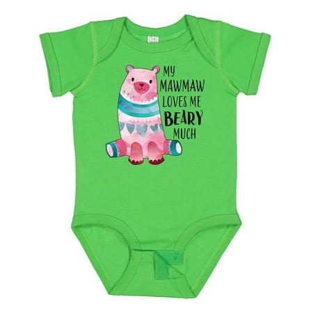 

Inktastic My Mawmaw Loves Me Beary Much with Cute Bear Gift Baby Boy or Baby Girl Bodysuit