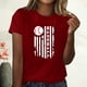 thumbnail image 2 of Blusa informal de manga corta con cuello redondo y estampado suelto de verano para mujer con estilo OAVQHLG3B Store  lin121212, 2 of 4