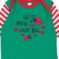 thumbnail image 4 of Inktastic Lil Miss Love Bug with Lady Bug and Hearts Girls Long Sleeve Baby Bodysuit, 4 of 5