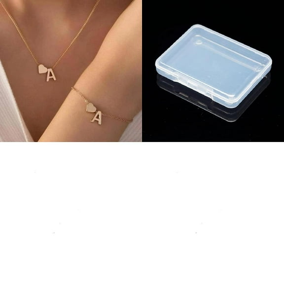 Alloy Letter Bracelets & Necklaces sets for Women Letter A Necklaces: 410mm