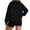 Black, variant on Women'S Fashion Women's Solid Sweatshirt Women's Zip Up Hoodie Fall Fashion Loose Fit Long Sleeve Pullover Casual Streetwear Comfortable Sweatshirt With Pocket And Drawstring For Daily Wear