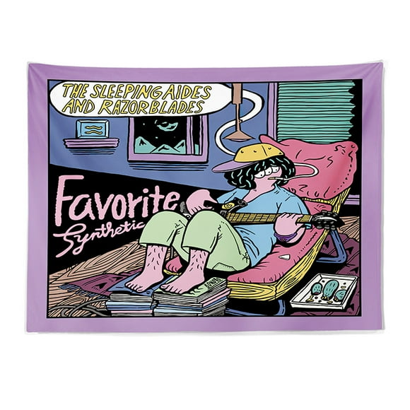 Mesita de noche Tapestry American Illustration, 100 x 70 cm, microtela