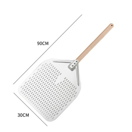 

Premium Aluminum Pizza Shovel Peel Lifter Tool Non-Slip Wooden Handle Cake Bread Paddle Cheese Cutter Baking Turner Accessories