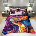 thumbnail image 3 of 3 Pieces Duvet Cover Set-Abstract 3D Anaconda- 3D Print Bedding 1 Duvet Cover 2 Pillowcases Natural Animals Comforter Set Soft Breathable for Boys Girls Children Duvet Set 9B54ANI13, 3 of 6