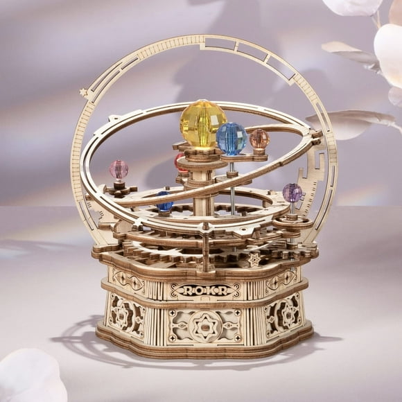 Robotime Starry Night Music Box 3D Wooden Puzzle DIY Creative Craft Toys for Boys and Boyfriend