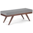 thumbnail image 1 of Saxon 43"WD Rectangle Storage Ottoman Bench in Dove Gray Linen Look Fabric, 1 of 9