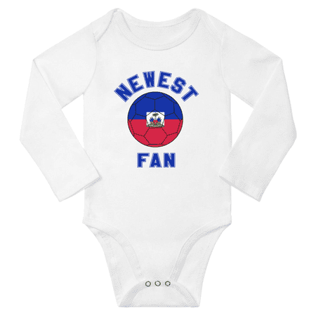 

Newest Haiti Soccer Football Fan Baby Long Sleeve Bodysuits (White 18 Months)