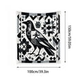 thumbnail image 2 of Mystical Black Bird Patchwork Throw Blanket Soft Flannel Plush Bed Couch Decor With Geometric Raven Pattern 39.4x59.1 Inch, 2 of 3