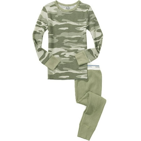 Fruit of the Loom - Boys' Camo Thermal Shirt and Pants Set