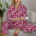 thumbnail image 4 of Wukai Rose Flowers Print Women's Pajama Set - Soft Long Sleeve Sleepwear for Comfort and Style-X-Large, 4 of 9