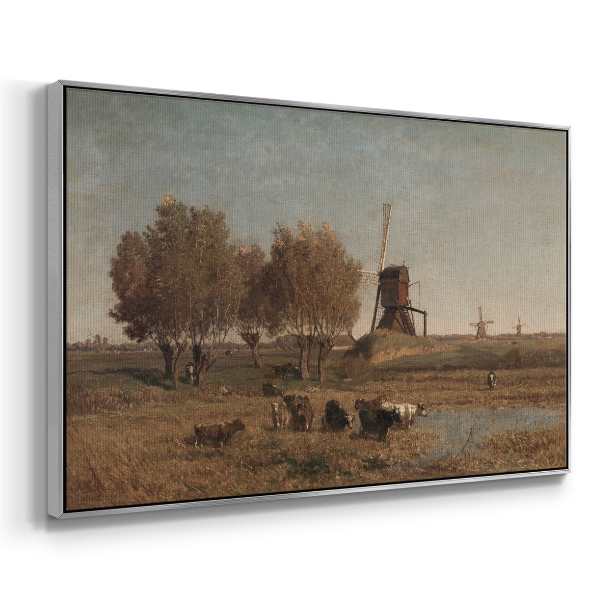 Vintage Landscape-CDII By Wexford Home Framed in Silver Wood Gallery Wrapped Canvas 17 in. x 25 in.