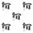 thumbnail image 2 of jesticaly RV Screen Door Latch Right Hand Handle Set Travel Trailer Touring Caravans Camper Replacement Hardware Gaskets Parts 5Set, 2 of 6