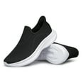 thumbnail image 4 of Unisex Slip-On Loafers Men Women Lightweight Fashion Walking Sneakers Black White, 4 of 7