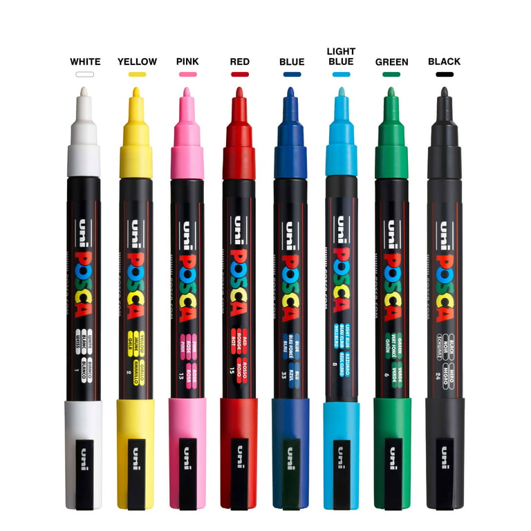 12 Posca Paint Markers, 1M Markers with Extra Fine Tips, Posca