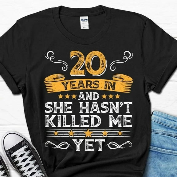 Hot Trending Tee With 20Th Anniversary Gift For Husband And Wife, 20 Years In T-Shirt, 20Th Couples...