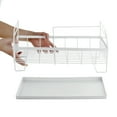 thumbnail image 6 of 16'' x 10'' x 11'' White Dish Drainer Drying Rack for Kitchen, Washing Organizer, Plate Bowl Cup Storage Holder, 6 of 10