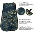 thumbnail image 2 of Yayeee Double Oven Mitt Kitchen Heat Resistant Baking 35" x7" Quilted Glove, Shadowy Forest Pattern, 2 of 6