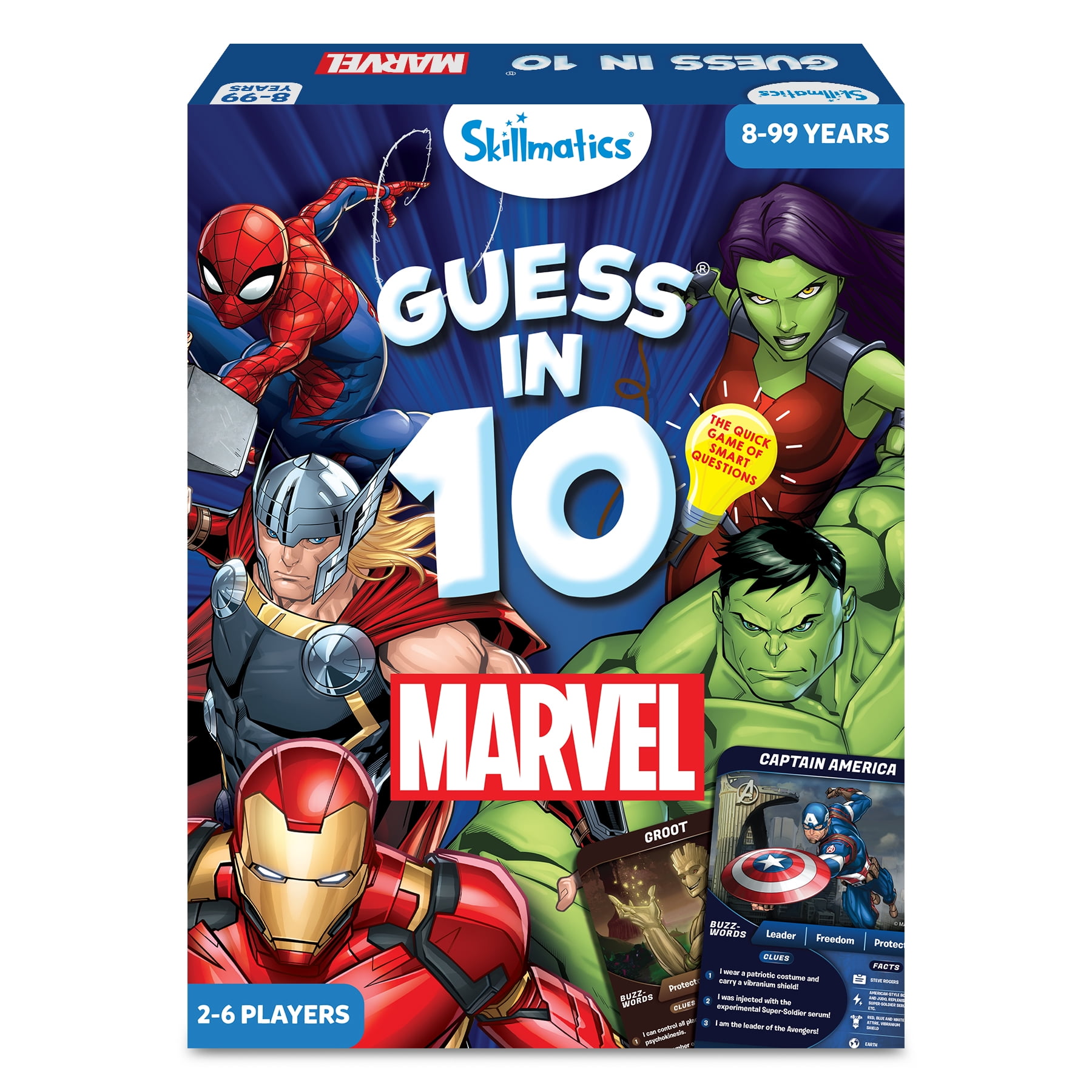 Skillmatics Marvel Card Game Guess in 10, Quick Game of Smart