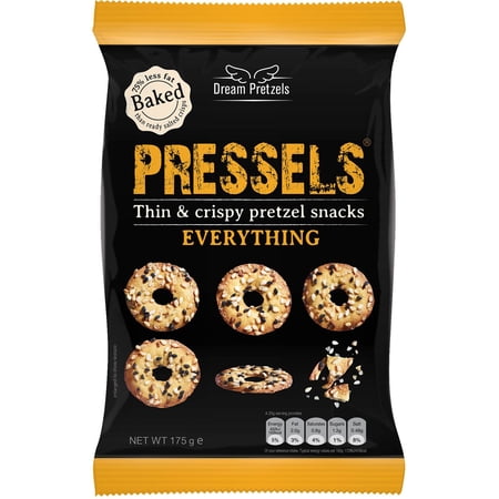 Pressels Pretzel Chips - Everything - Case of 12 - 7.1 oz.