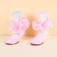 thumbnail image 2 of Ruffle Socks for Girls,Big Ruffle Ankle Socks Baby Kids Cotton Double Lace Turn Sock for Girls Cute Socks for Dance Daily, 2 of 5