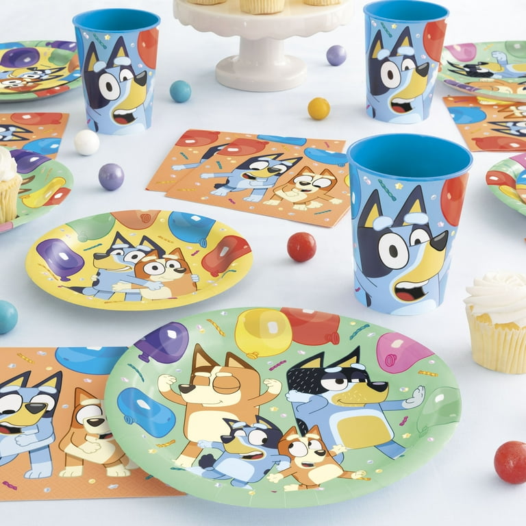 Bluey Multicolor Tableware Party Kit for 8 Guests, 1ct