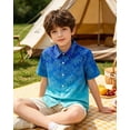 thumbnail image 3 of Aideaone Boys Button Down Shirt Hawaiian Short Sleeve 3D Print Shirts for Kids Summer Beach 5-14 Years, 3 of 6
