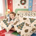 thumbnail image 4 of Manfei Christmas Charming Santa Claus 7-Piece King Bedding,Cartoon Bow King Bed in a Bag,Xmas Reversible, 4 of 7