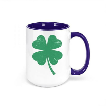 

Shamrock Mug Four Leaf Clover St. Patricks Day Mug Clover Coffee Mug Shamrock Cup Lucky Mug Sublimated Design Clover Cup Shamrock BLUE