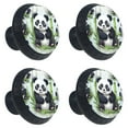 thumbnail image 2 of 4 Pcs Panda Knobs for Kitchen Cabinet Cupboard Dresser Bookcase Drawer Pulls Handles Round Home Decor, 2 of 8