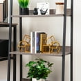 thumbnail image 2 of Mind Reader Decorative Geometric Cube Bookends, Modern Book Holders, Office Decor, Metal, Set of 2, Gold, 2 of 7