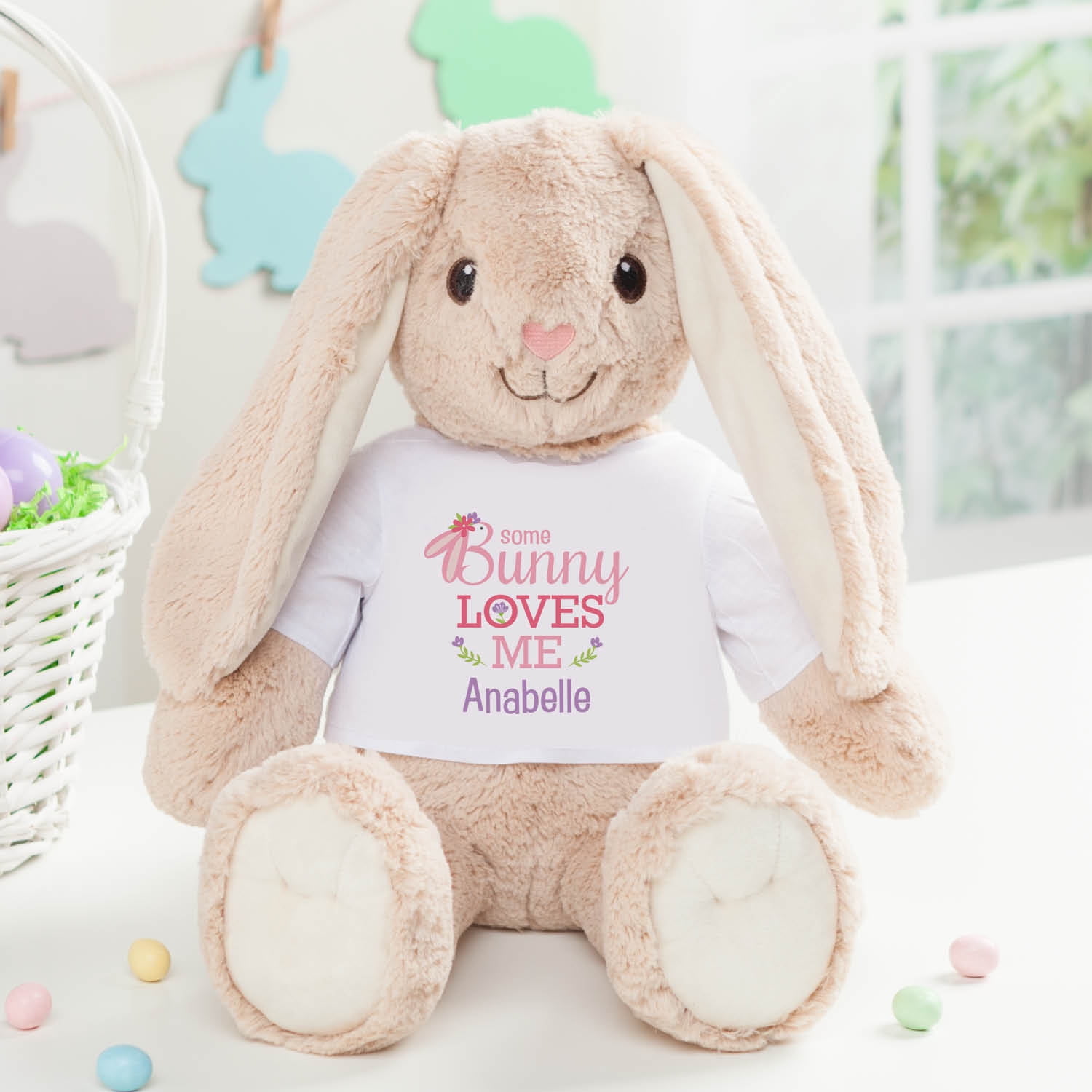 Some Bunny Loves Me Girl s Plush Bunny and T-Shirt