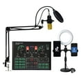 thumbnail image 1 of Professional Audio V8 Sound Card Set Mic Studio Condenser Microphone For Podcast Recording Live Streaming, 1 of 6