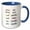 Blue/White, variant on 3drose, 12 Months Typography Text, 11oz Mug