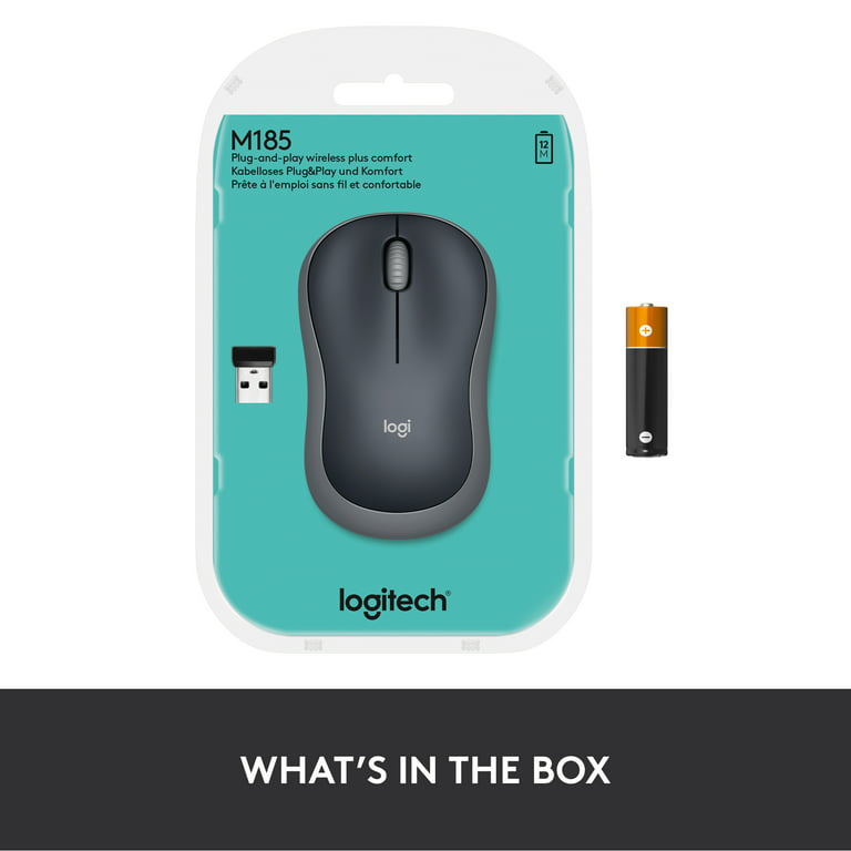 M185 Wireless Mouse, USB Mini Receiver, Ambidextrous, Swift - Walmart.com