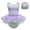 Purple, variant on Little Girls One-Piece Swimsuit,Sequin Skirted Bathing Suits for Kids