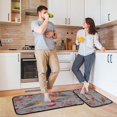 thumbnail image 6 of 2-Piece Kitchen Rugs Set Non-Slip Mats Carpet Floor for Kitchen, Bathroom (19.7"x27.6" & 19.7"x47.2") Red Berries and Robin Birds, 6 of 7