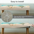 thumbnail image 4 of Xoenoiee Beach Turtle Starfish Heart Print Dining Bench Covers, Elastic Chair Covers, Soft Stretch Dining Bench Cover for Dining Room Living Room Home Party, Easy to Install, 4 of 7