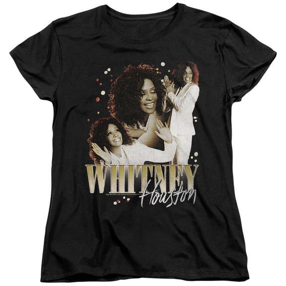 Whitney Houston White Suit Women's T Shirt, Black, 2X-Large