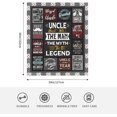 thumbnail image 6 of Uncle Gifts for Christmas - Xmas Gifts for Uncle - Uncle Gifts from Niece - Best Uncle Ever Gifts - Gift for Uncles from Nephew - Funny Uncle Birthday Gift Throw Blanket 50x60, 6 of 6