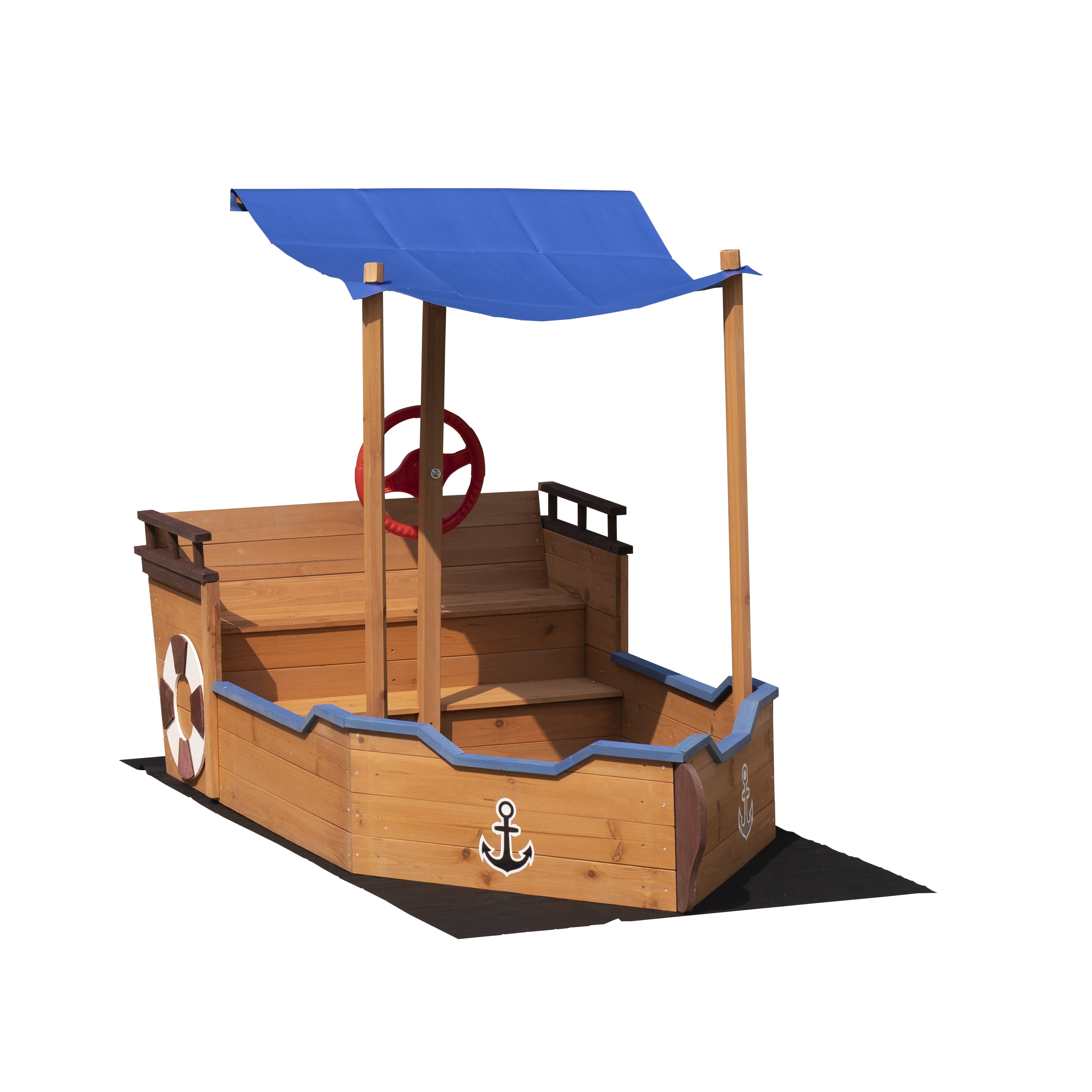 Kids Playhouse Swing Set with Canopy 2 Steps 26 lbs Capacity for Backyard Garden Toddler Fun