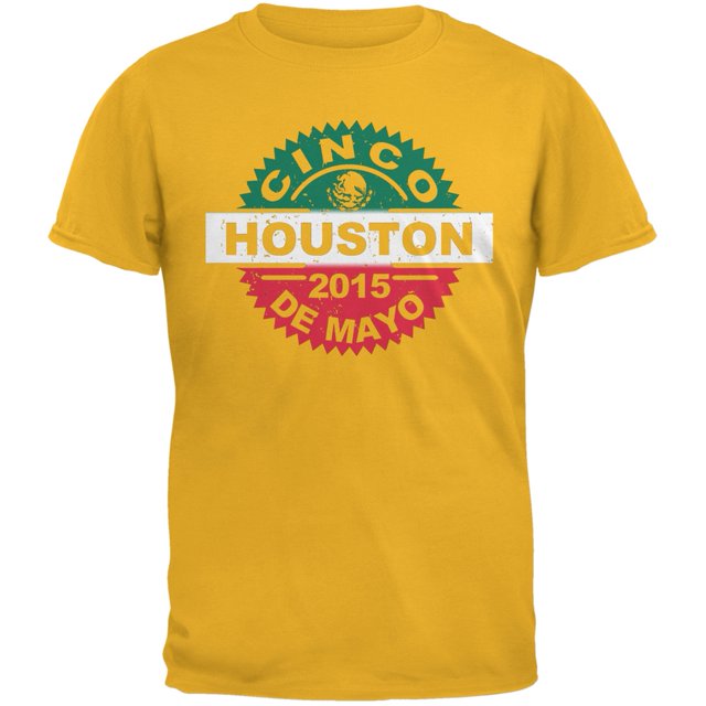 Cinco De Mayo - Houston Gold Adult T-Shirt