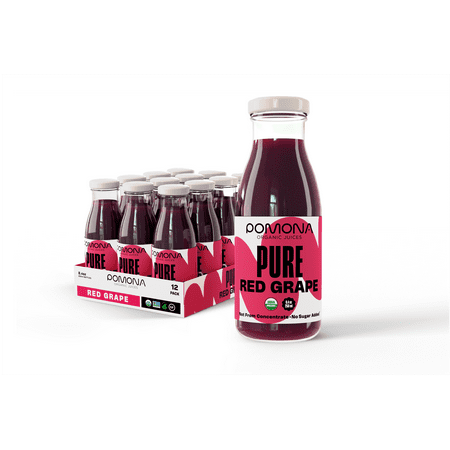Pomona Organic Juices Grape Juice, 8.4 Oz Bottle (Pack of 12)