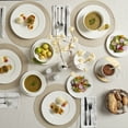 thumbnail image 7 of Tabletops Gallery 12 Piece Dubai Embossed Porcelain White Dinnerware Set of Plates Bowls Dishes - Service for 4, 7 of 7