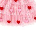 thumbnail image 7 of WIBACKER Toddler Baby Girl Valentine Party Princess Dress Ruffle Sleeveless Summer Tutu Dresses Tiered Ruffle with 3D Heart Tulle Sundress 1-6Y, 7 of 7
