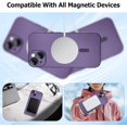 thumbnail image 2 of Magnetic Case for iPhone 14 Plus Phone Case for Women, Shockproof Matte Luxury Soft Metallic Luster Design with Camera Lens Protector, Compatible with Magsafe for iPhone 14 Plus 6.7"-Purple, 2 of 12
