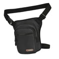 thumbnail image 2 of Bolsa cartuchera, bolsa de cadera, bolsa de herramientas, informal, versátil, cintura, muslo, riñonera, bolsas para ciclismo, viajes, escalada, pesca, Negro, 2 of 8