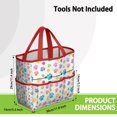 thumbnail image 3 of Garden Tool Bag,Pets Paws Print Colorful Garden Tool Organizer,Garden Gifts,Waterproof Multi-Pocket Garden Tool Storage 11.8x5.5x11.4 Inch(Tools NOT Included), 3 of 6