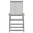 thumbnail image 6 of vidaXL Outdoor Recliner Chairs Patio Chair with Cushions Solid Wood Acacia, 6 of 12